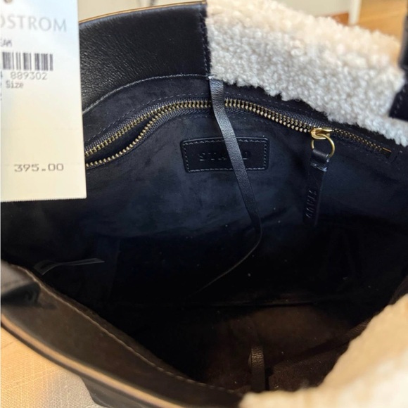 New Staud Ida Mini Tote with Real Wool & Leather - Picture 7 of 9